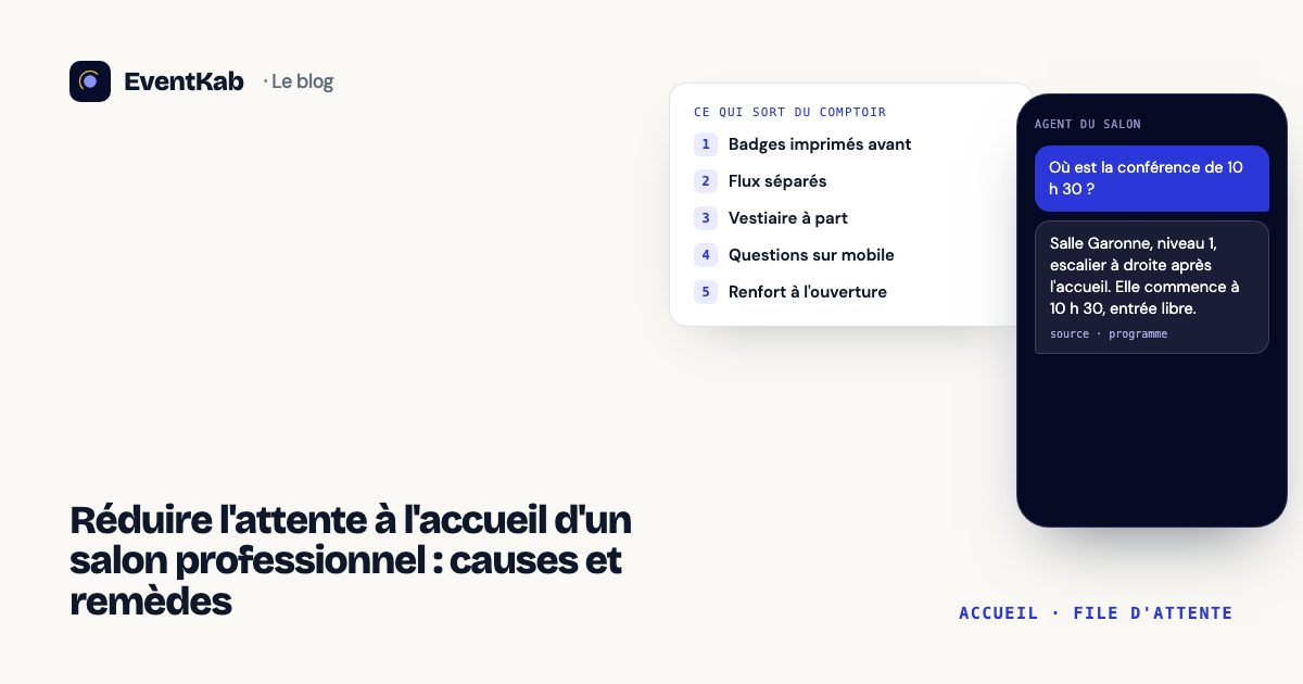 Réduire l'attente à l'accueil d'un salon professionnel : causes et remèdes