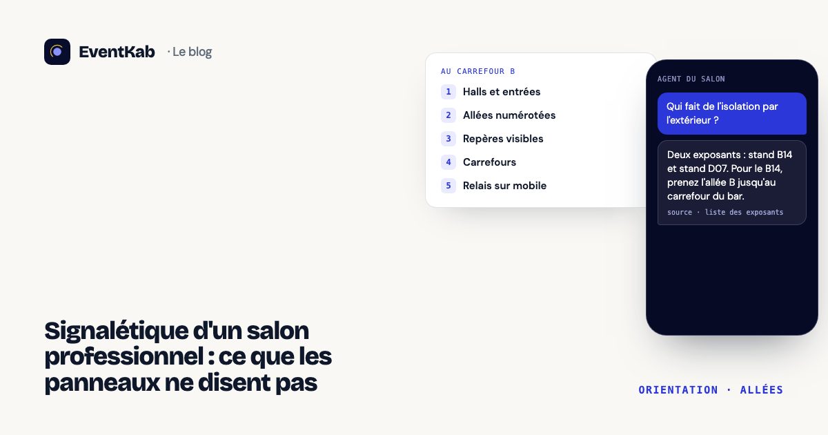 Signalétique d'un salon professionnel : ce que les panneaux ne disent pas
