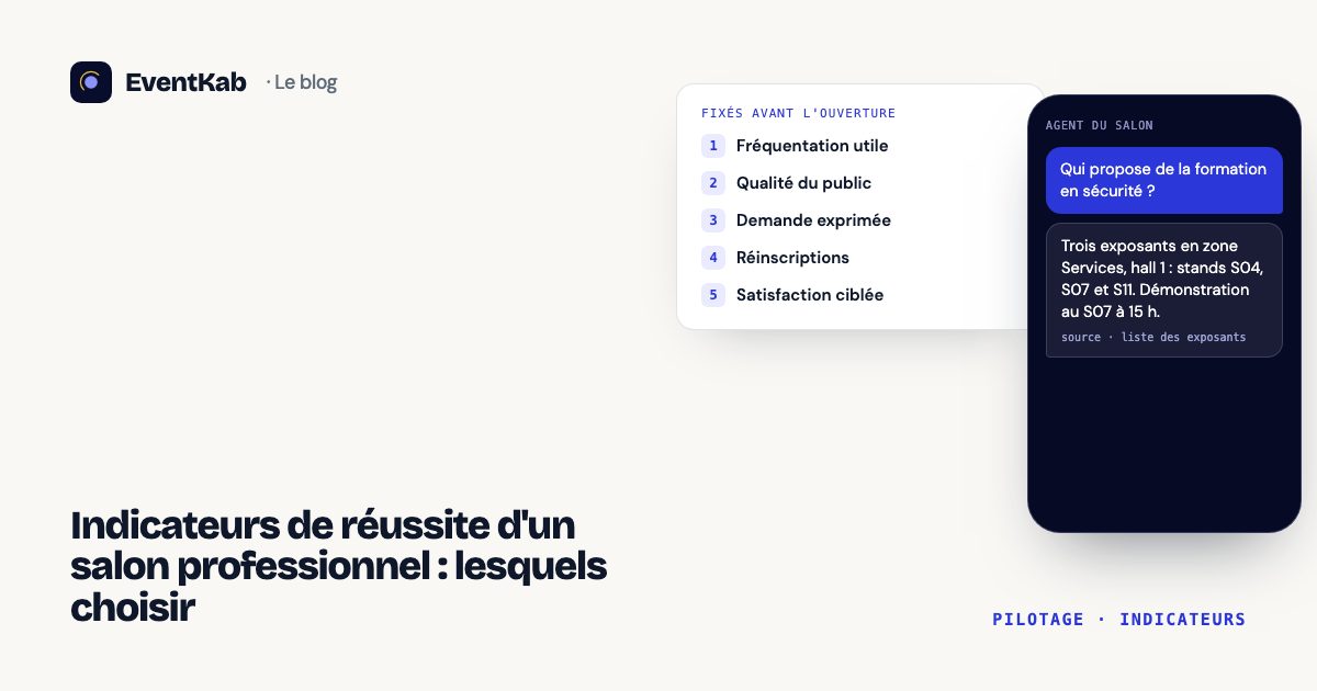 Indicateurs de réussite d'un salon professionnel : lesquels choisir